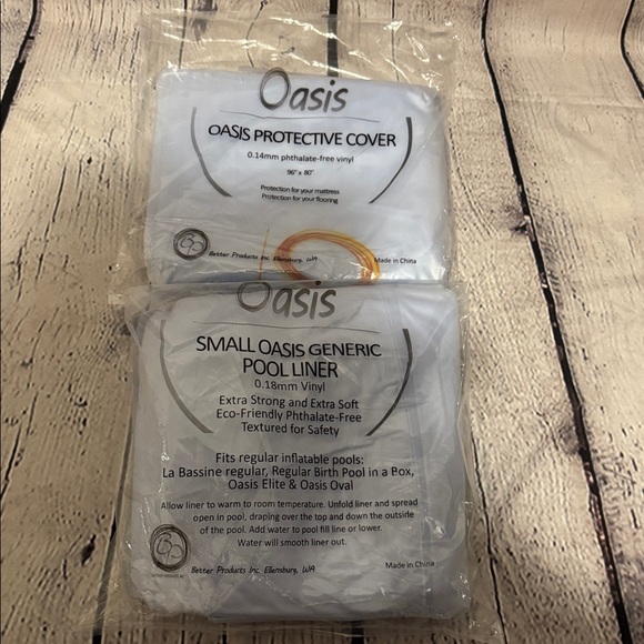 New Oasis Mattress/Floor Vinyl Protective Cover & Small Generic Pool Liner